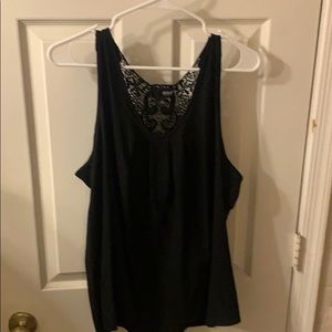 a.n.a. Black flowy racerback tank size XL